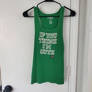 Victoria Secret Pink (Green) Dog Tank